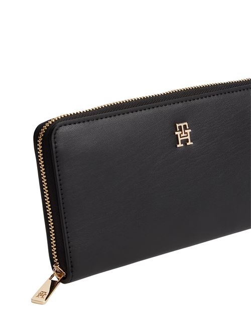 Portafoglio nero in poliuretano Tommy Hilfiger | AW0AW17744BDS